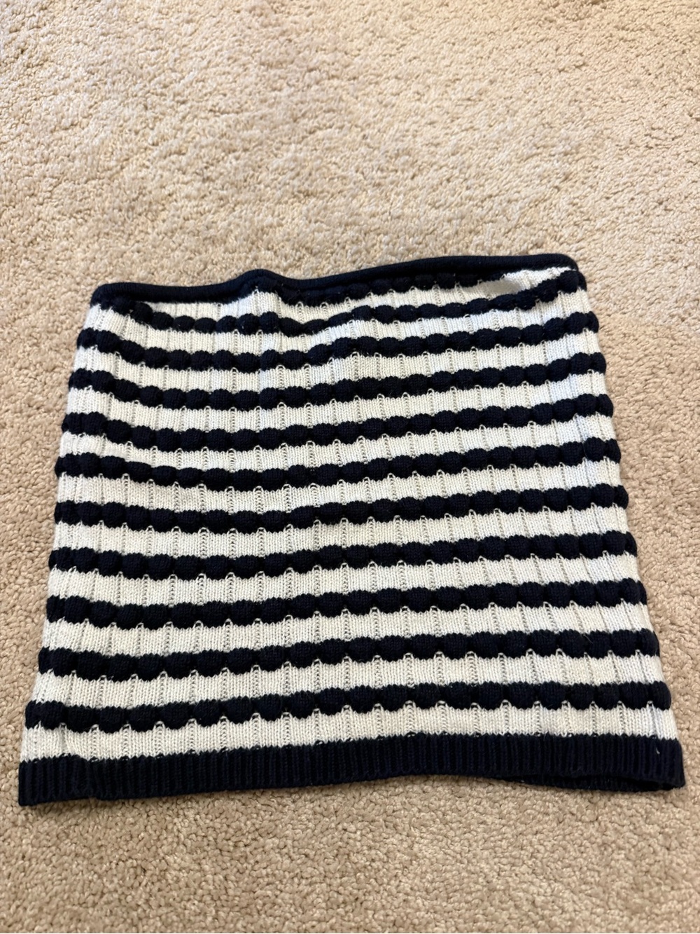 Splendid Striped Knit Tube Top in Navy and White